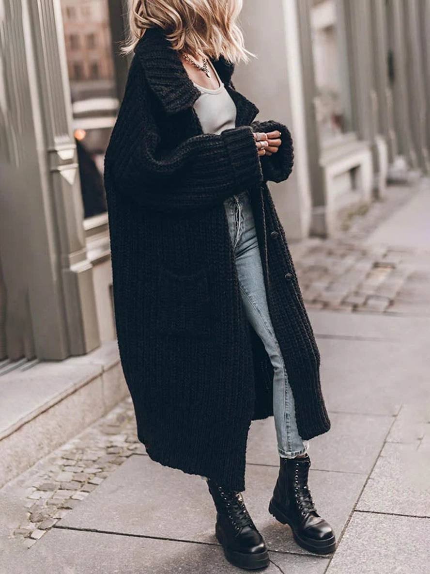MARCELINE | WOMEN'S LONG CHUNKY KNIT DUSTER CARDIGAN 2