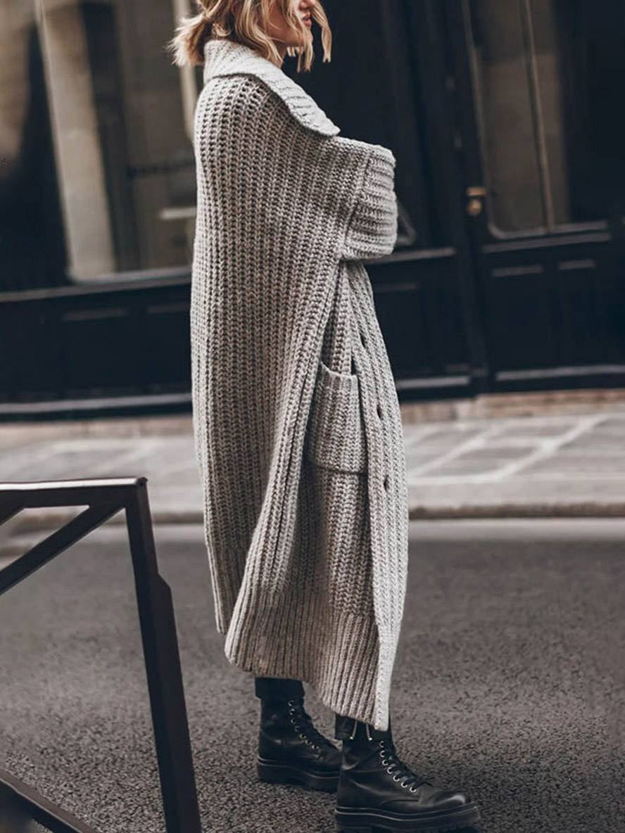 MARCELINE | WOMEN'S LONG CHUNKY KNIT DUSTER CARDIGAN 4