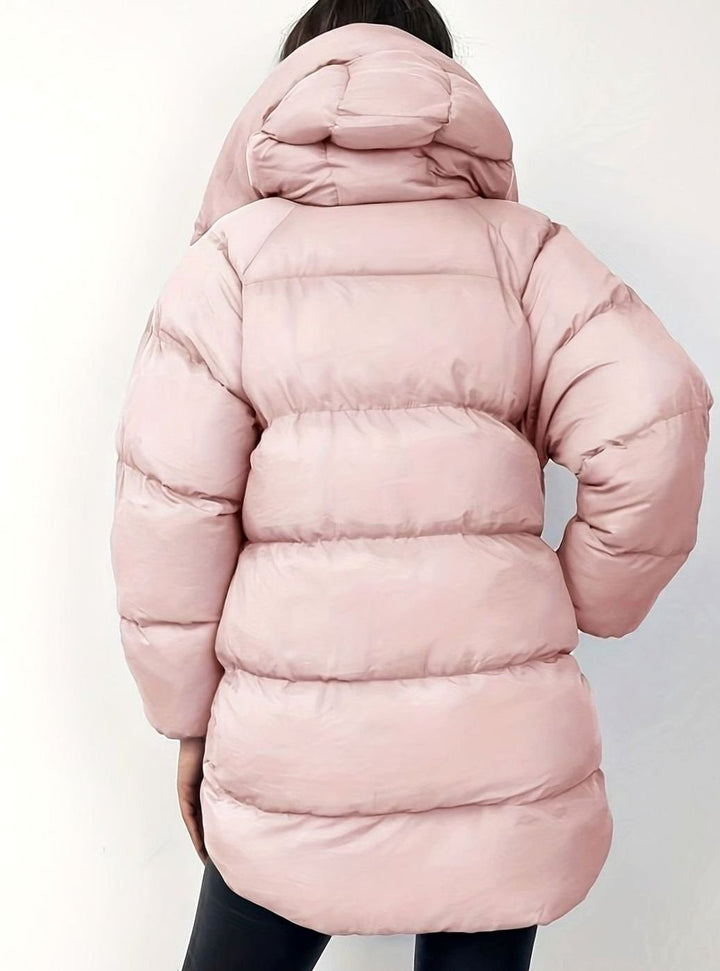 Women's Quilted Puffer Coat – Detail View