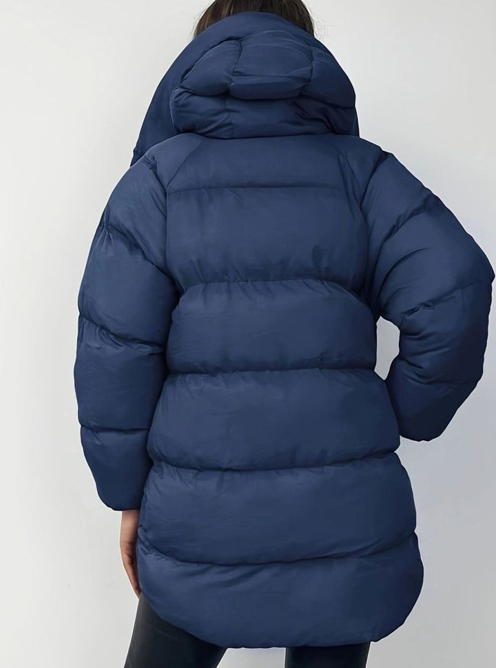 Women's Quilted Puffer Coat – Detail View