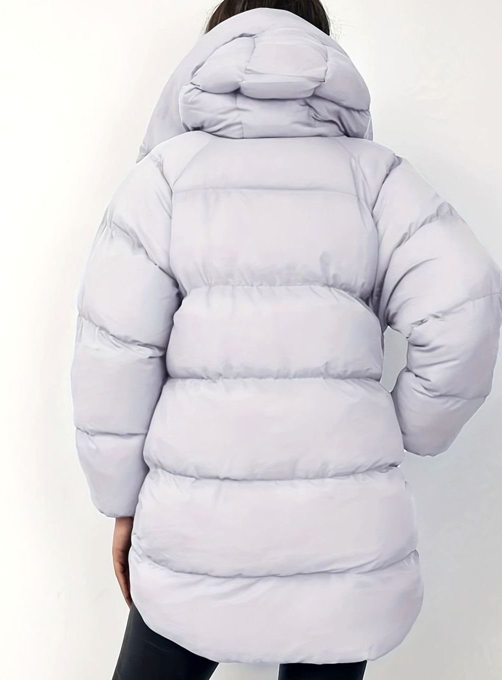 Women's Quilted Puffer Coat – Detail View