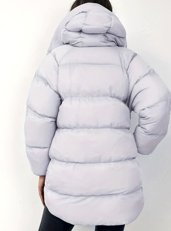 Women's Quilted Puffer Coat – Detail View