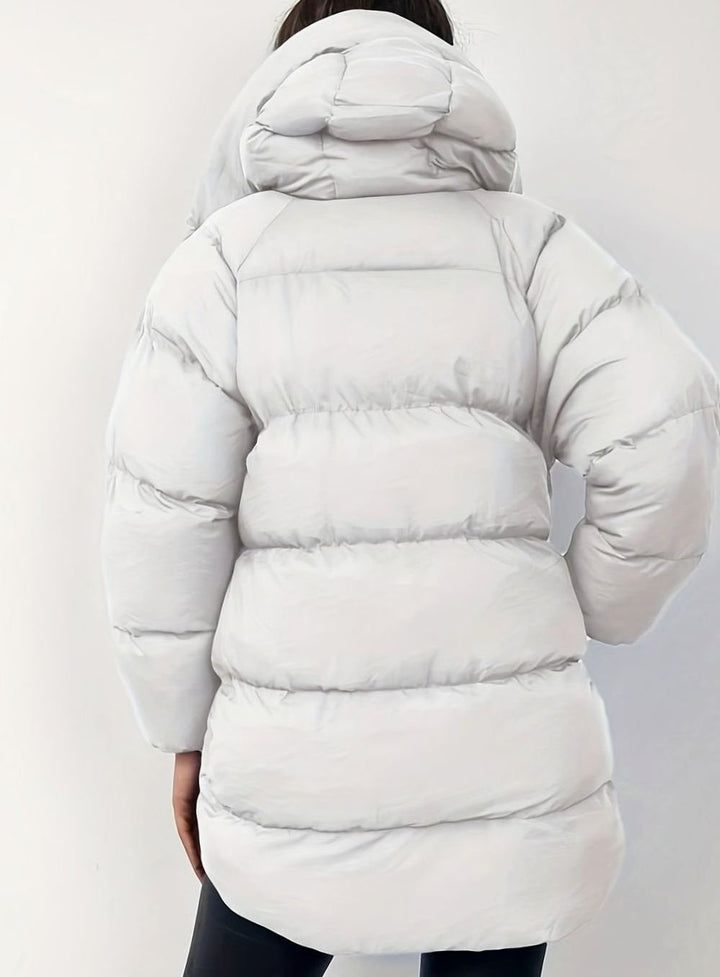 Women's Quilted Puffer Coat – Detail View