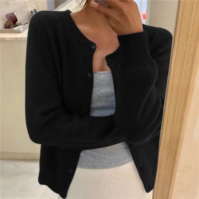 MARGAUX | WOMEN'S CROPPED BUTTON UP CARDIGAN 2