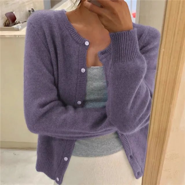 MARGAUX | WOMEN'S CROPPED BUTTON UP CARDIGAN 4