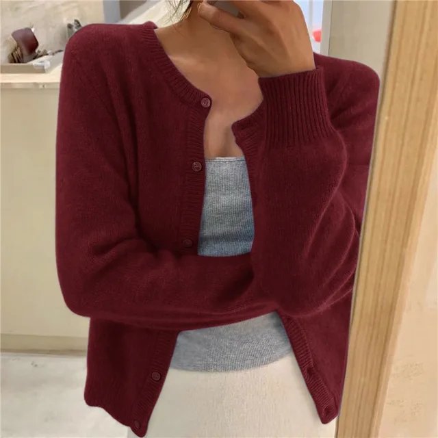 MARGAUX | WOMEN'S CROPPED BUTTON UP CARDIGAN 7
