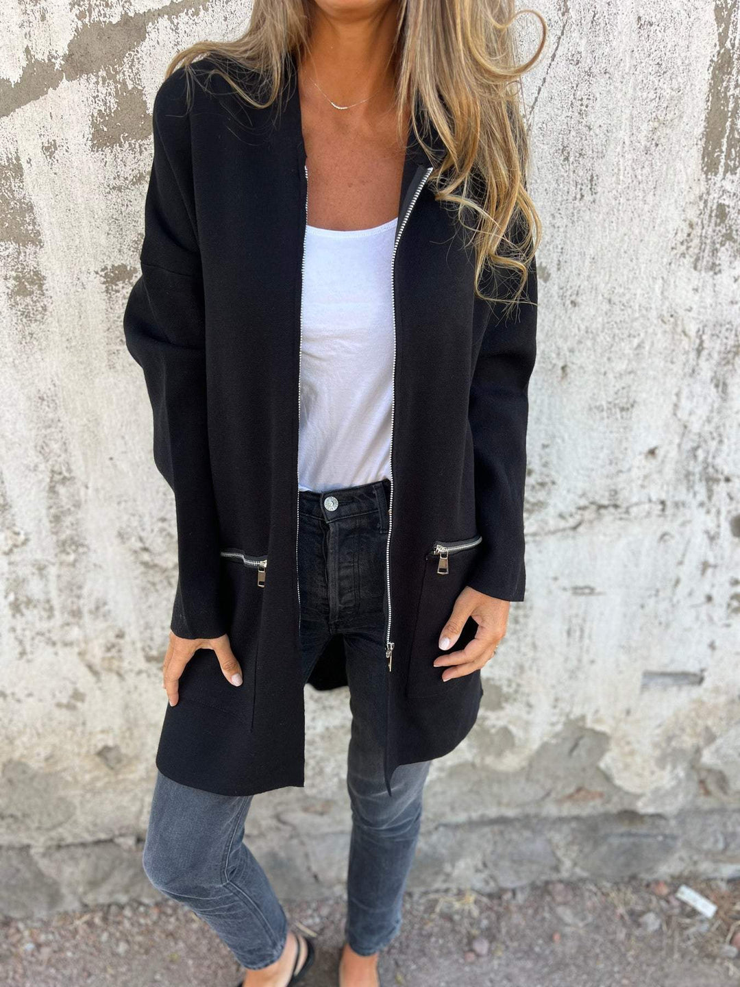 MARGOT - LONGLINE HOODED ZIP-UP JACKET 1