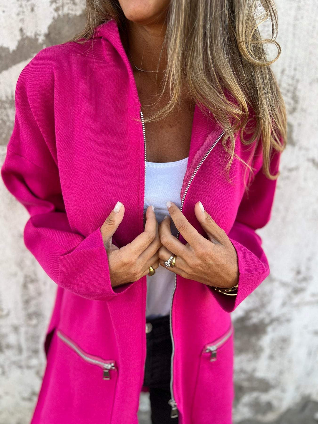 MARGOT - LONGLINE HOODED ZIP-UP JACKET 12