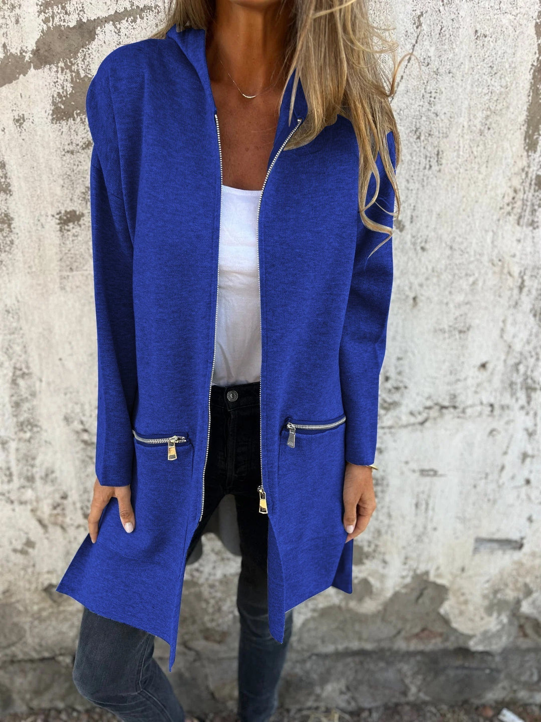 MARGOT - LONGLINE HOODED ZIP-UP JACKET 3