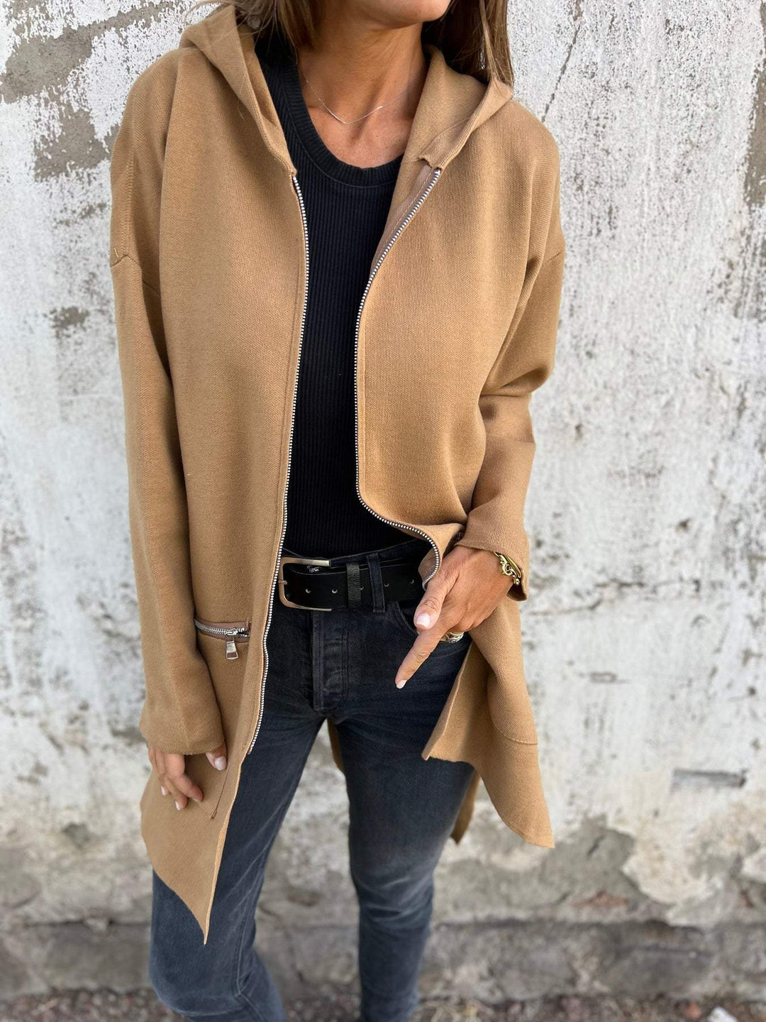 MARGOT - LONGLINE HOODED ZIP-UP JACKET 7
