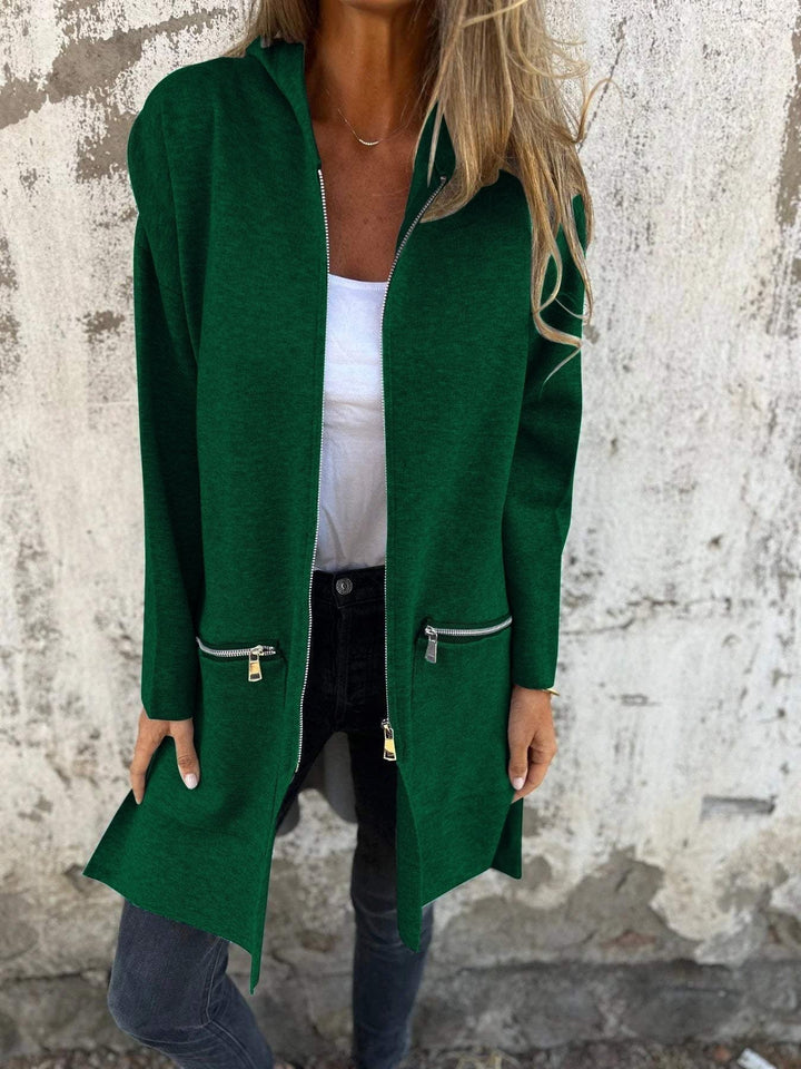 MARGOT - LONGLINE HOODED ZIP-UP JACKET 8