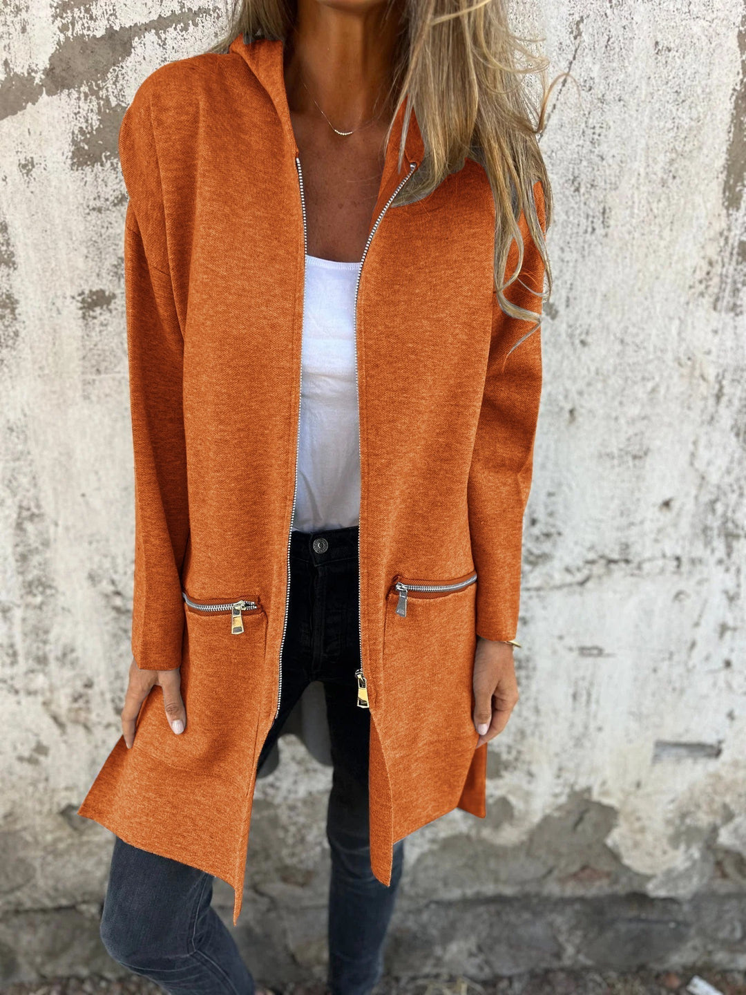 MARGOT - LONGLINE HOODED ZIP-UP JACKET 9