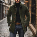 MARIUS | MEN'S CORDUROY COAT STAND COLLAR SINGLE BREASTED