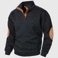 Maxime | Men's Mock Neck Elbow Patch Sweater