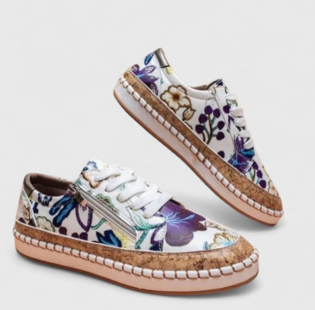 MELISANDE | WOMEN'S FLORAL SNEAKERS ESPADRILLE LACE UP 3