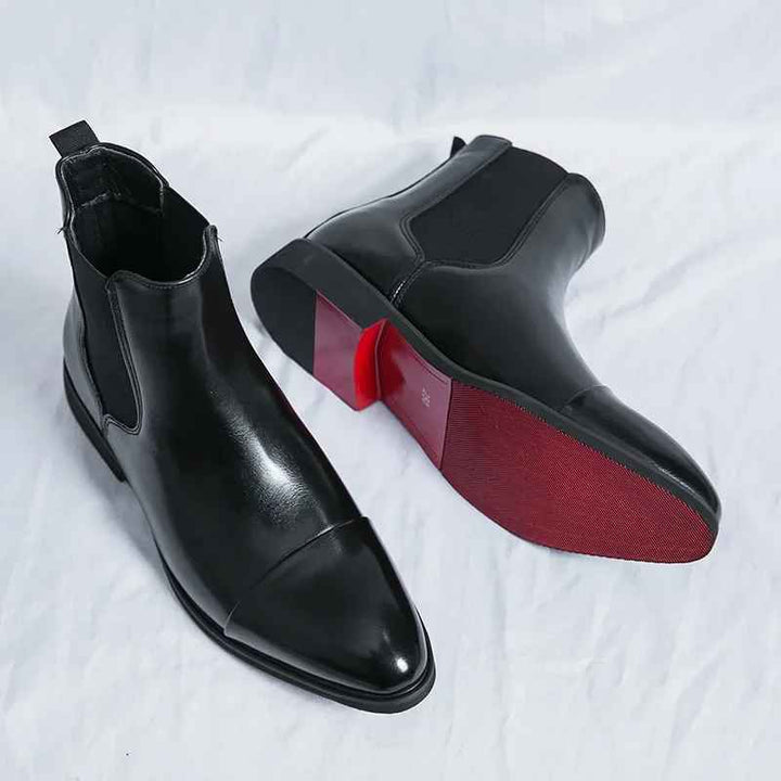 MERRICK - CAP TOE LEATHER CHELSEA BOOTS 4