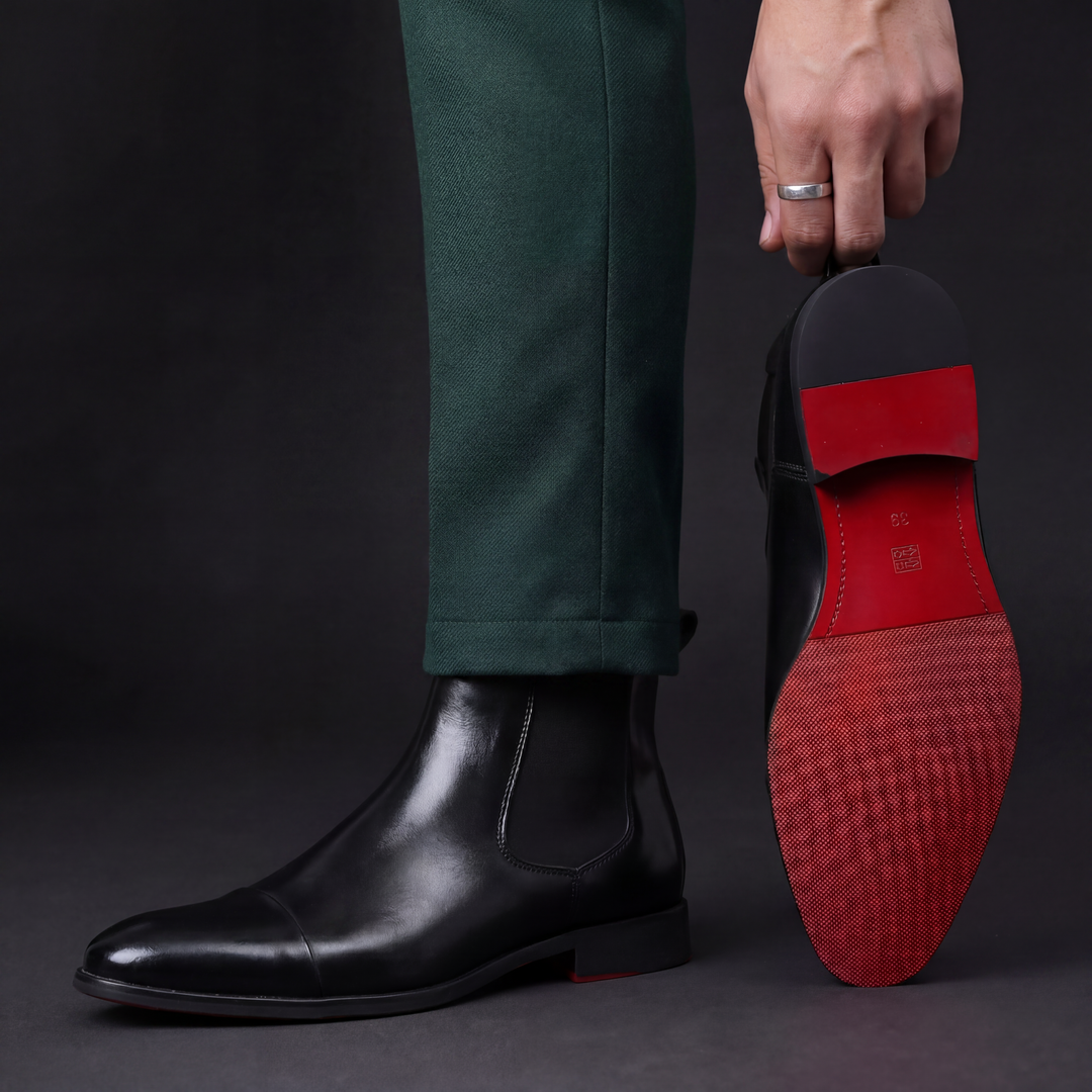 MERRICK - CAP TOE LEATHER CHELSEA BOOTS 5