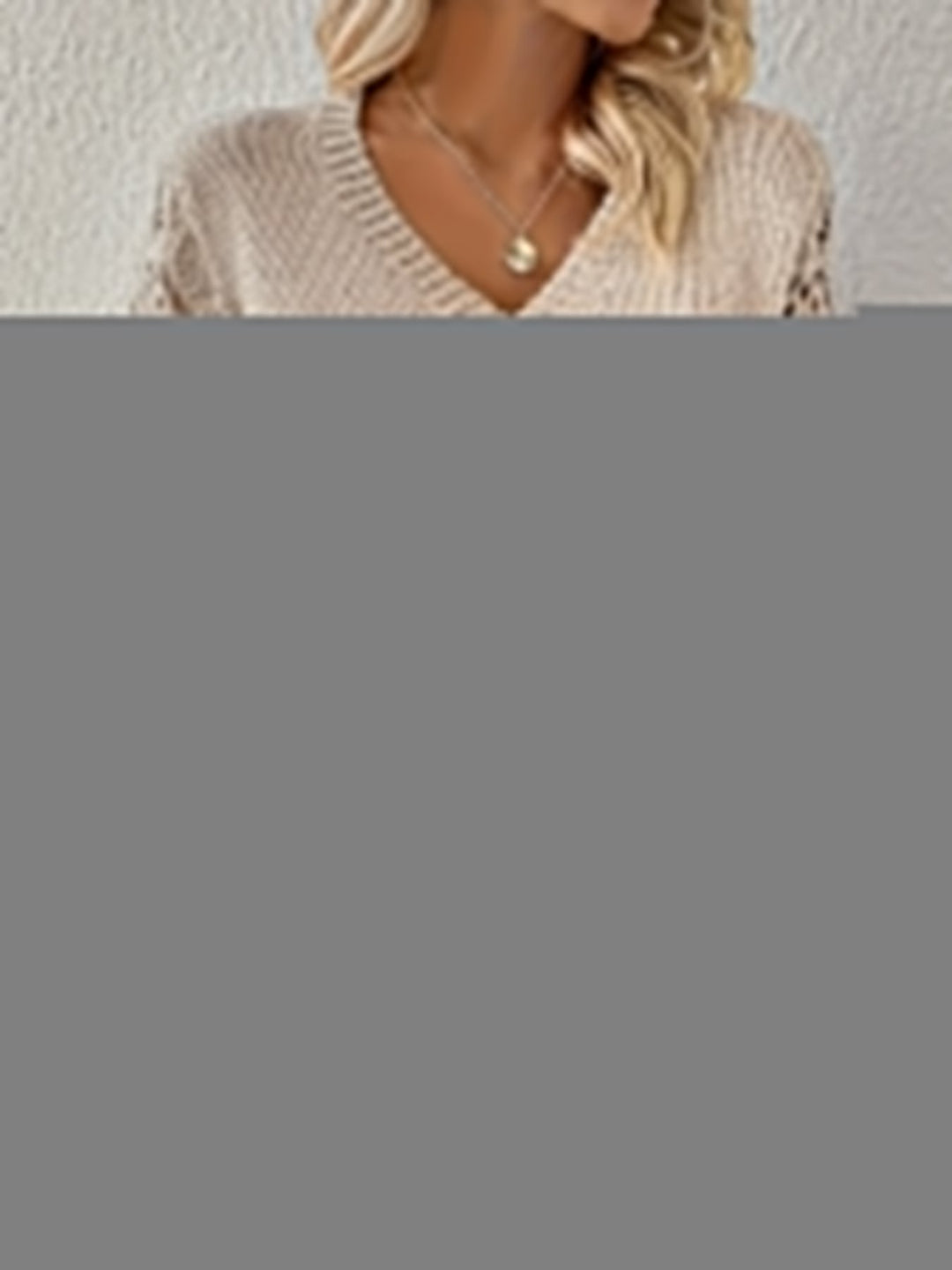 MIREILLE - V-NECK POINTELLE SWEATER 3