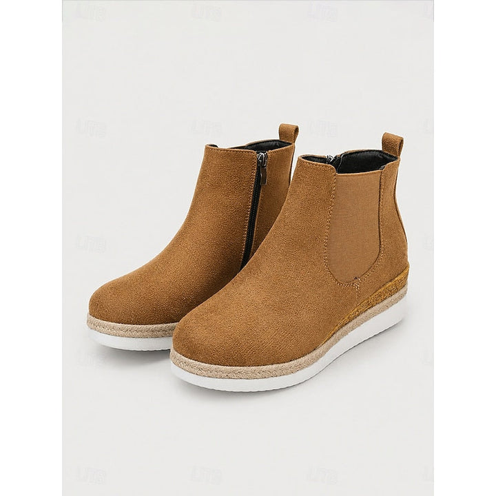 NADEGE | WOMEN'S PLATFORM CHELSEA WEDGE BOOTIES 1