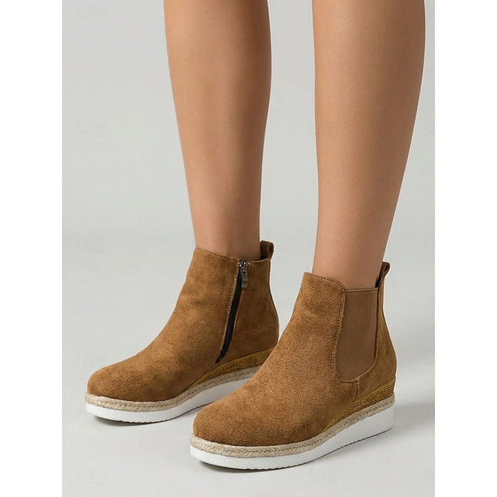 NADEGE | WOMEN'S PLATFORM CHELSEA WEDGE BOOTIES 10