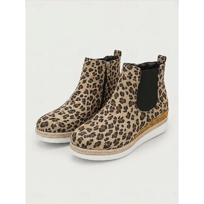 Women's Platform Chelsea Wedge Boots – Multicolor