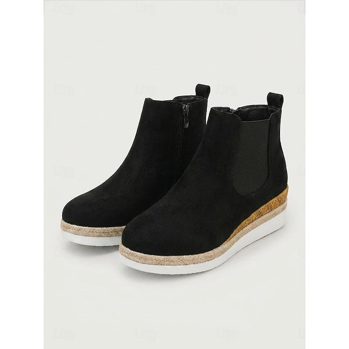 NADEGE | WOMEN'S PLATFORM CHELSEA WEDGE BOOTIES 5