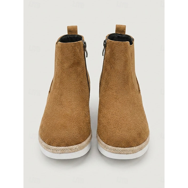 NADEGE | WOMEN'S PLATFORM CHELSEA WEDGE BOOTIES 7