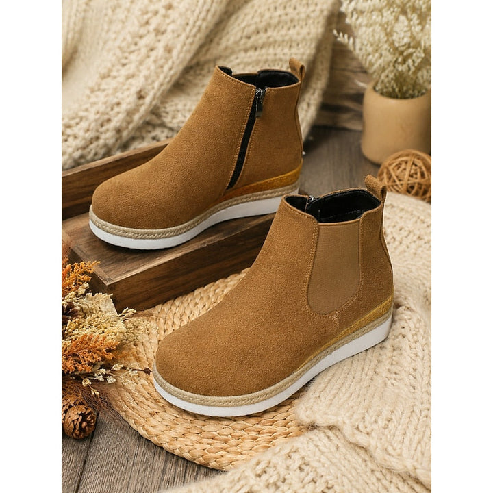 NADEGE | WOMEN'S PLATFORM CHELSEA WEDGE BOOTIES 9