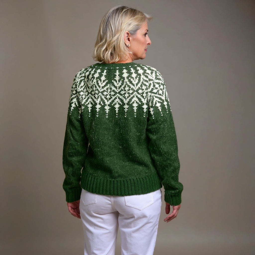 NADIA | WOMEN'S FAIR ISLE CARDIGAN SWEATER WINTER KNIT BUTTON 2