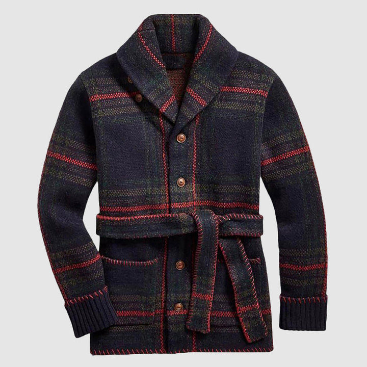 NARCISSE | MEN'S FAIR ISLE CARDIGAN KNIT SWEATER SHAWL COLLAR 1
