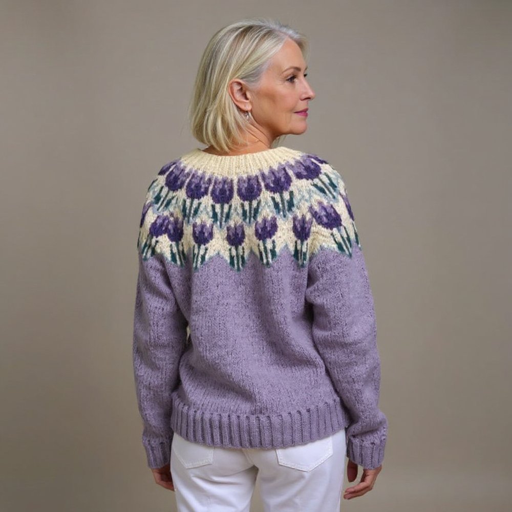 NELL | WOMEN'S FAIR ISLE CARDIGAN SWEATER WOOL KNIT PATTERNED 2