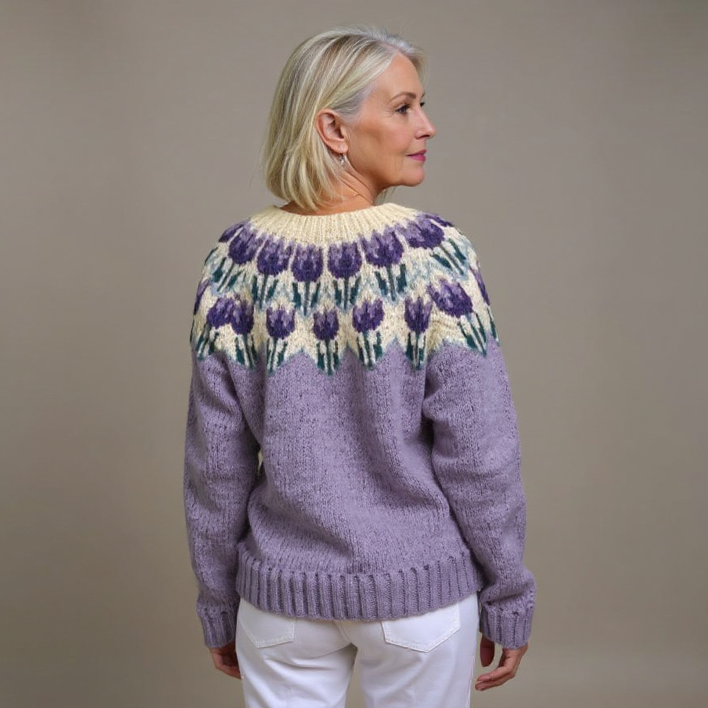 NELL | WOMEN'S FAIR ISLE CARDIGAN SWEATER WOOL KNIT PATTERNED 2