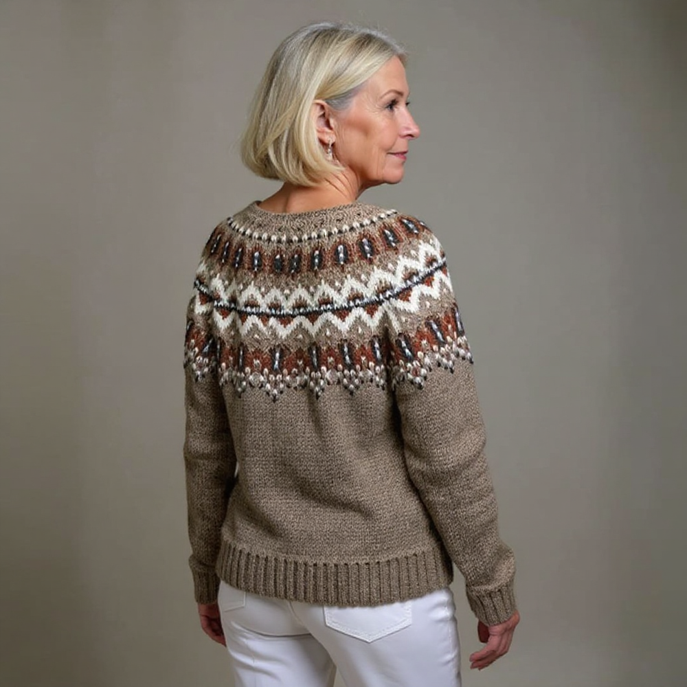 NESSA | WOMEN'S FAIR ISLE CARDIGAN SWEATER CHRISTMAS KNIT BUTTON 2