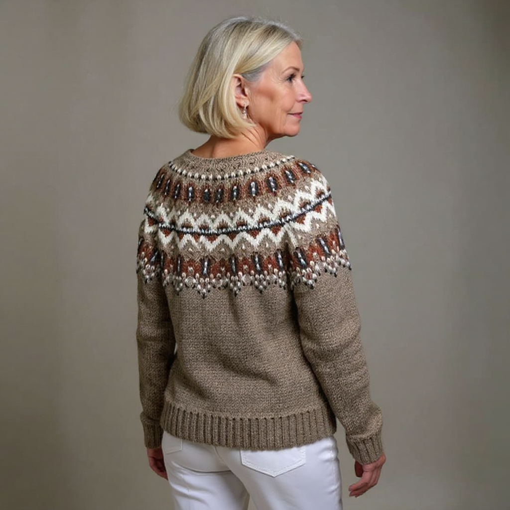 NESSA | WOMEN'S FAIR ISLE CARDIGAN SWEATER CHRISTMAS KNIT BUTTON 2