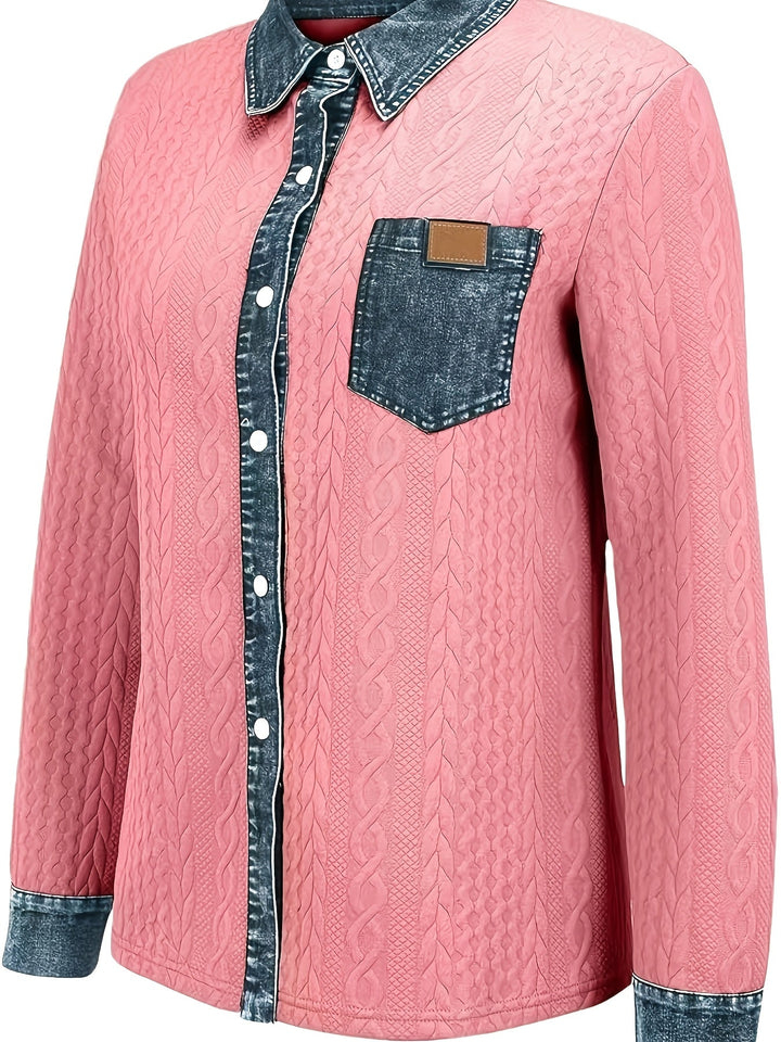 NICOLETTA | WOMEN'S LONG SLEEVE BUTTON UP SHIRT JACKET 10
