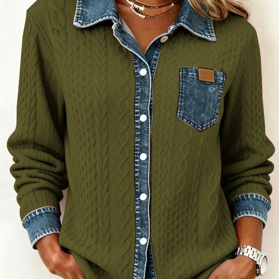 NICOLETTA | WOMEN'S LONG SLEEVE BUTTON UP SHIRT JACKET 3