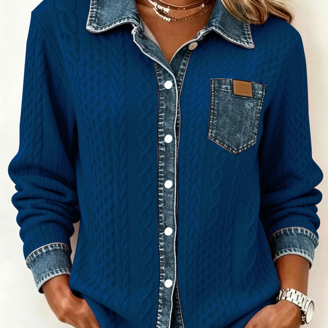NICOLETTA | WOMEN'S LONG SLEEVE BUTTON UP SHIRT JACKET 4