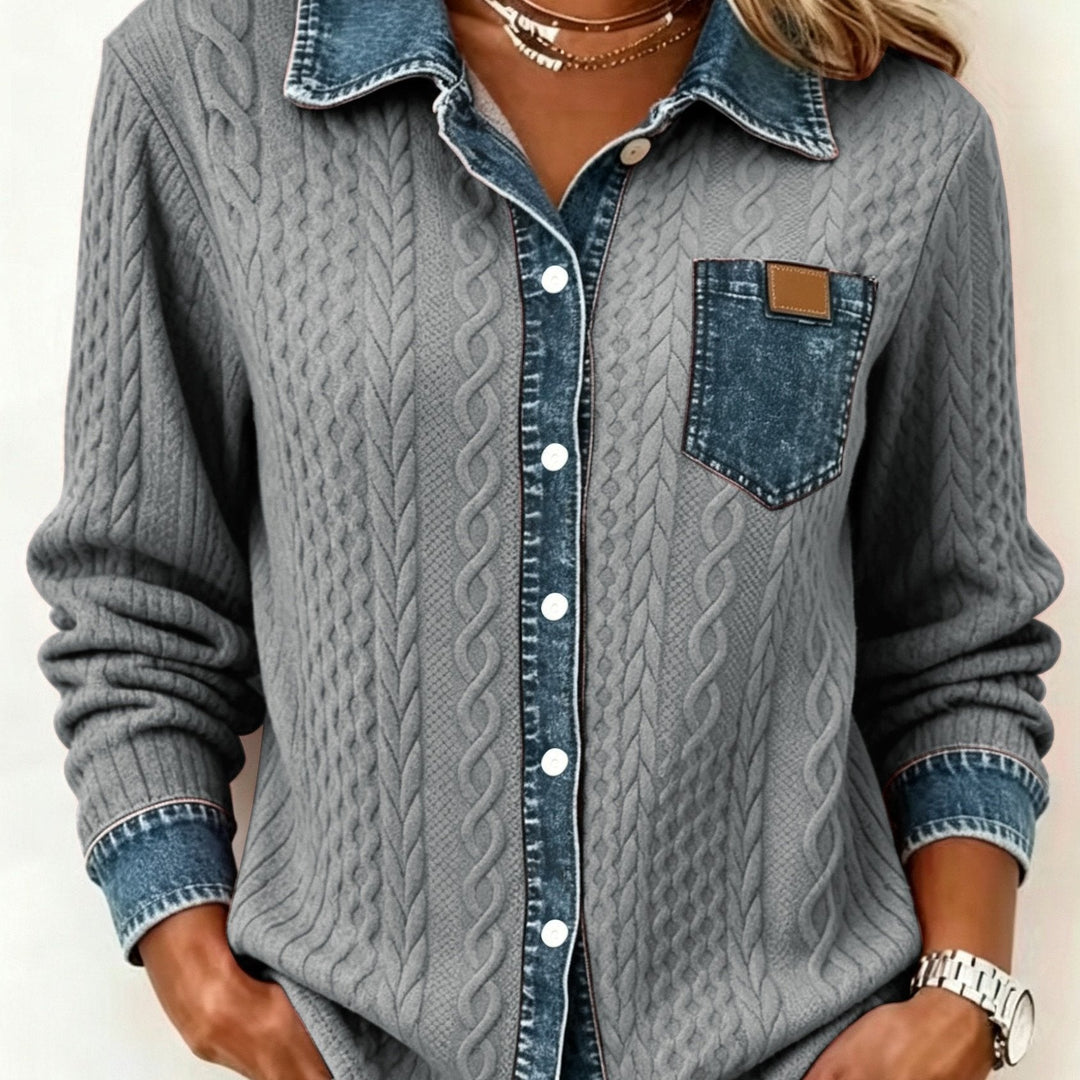 NICOLETTA | WOMEN'S LONG SLEEVE BUTTON UP SHIRT JACKET 5