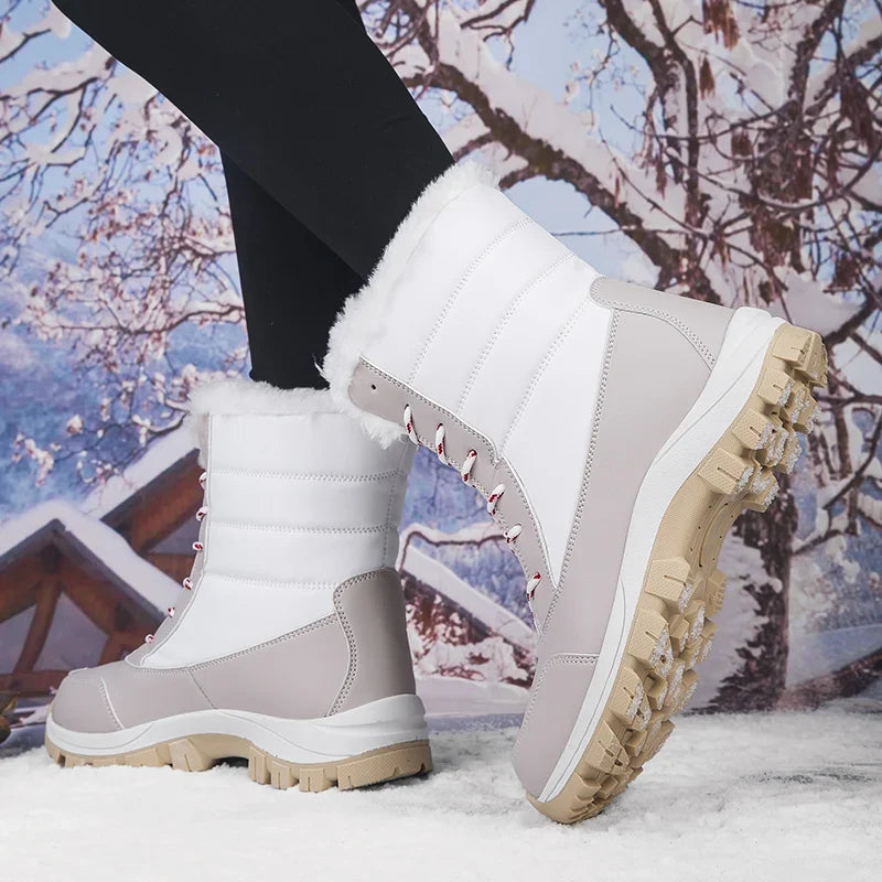 Women's Warm Waterproof Winter Boots – Detail View