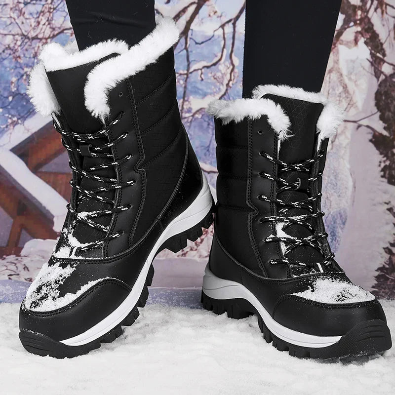 Women's Warm Waterproof Winter Boots – Detail View