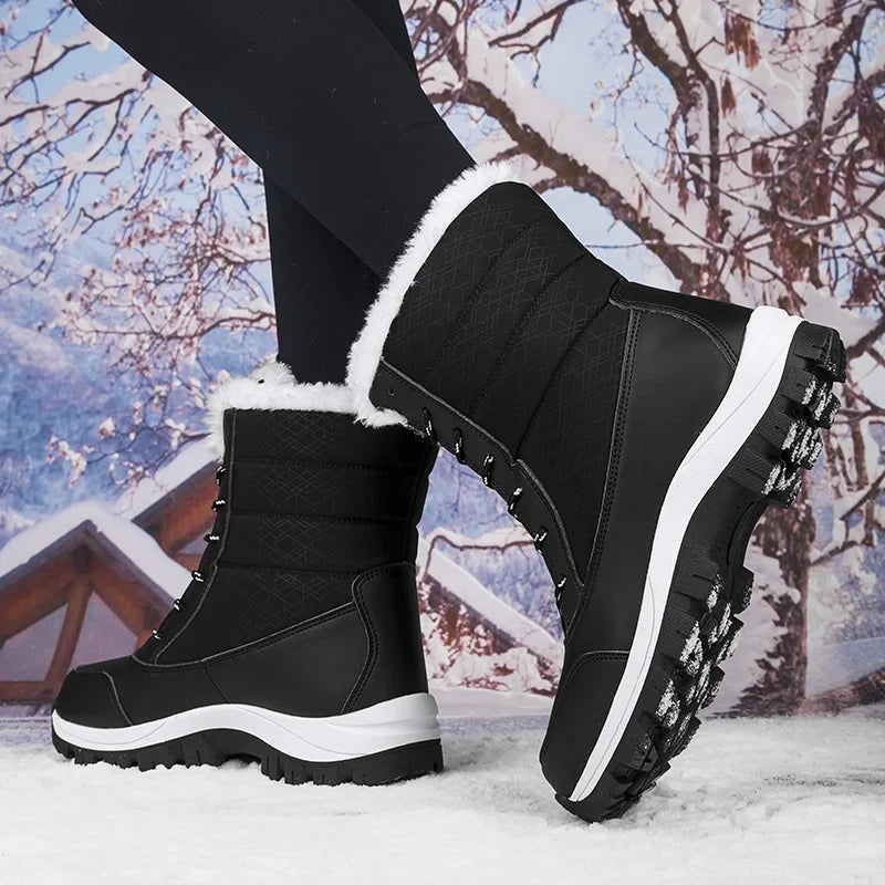 Women's Warm Waterproof Winter Boots – Detail View