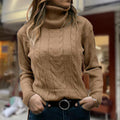 Ninette | Women's Cable Knit Turtleneck Sweater