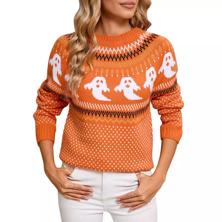 NOELLE | WOMEN'S HALLOWEEN SWEATER KNIT CREW NECK OVERSIZED 7