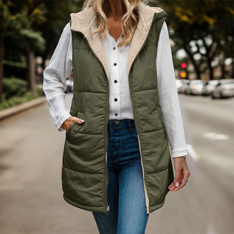NOEMIE | WOMEN'S LONG QUILTED PUFFER VEST 1