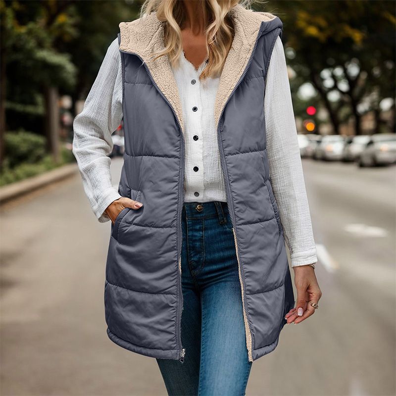 NOEMIE | WOMEN'S LONG QUILTED PUFFER VEST 2