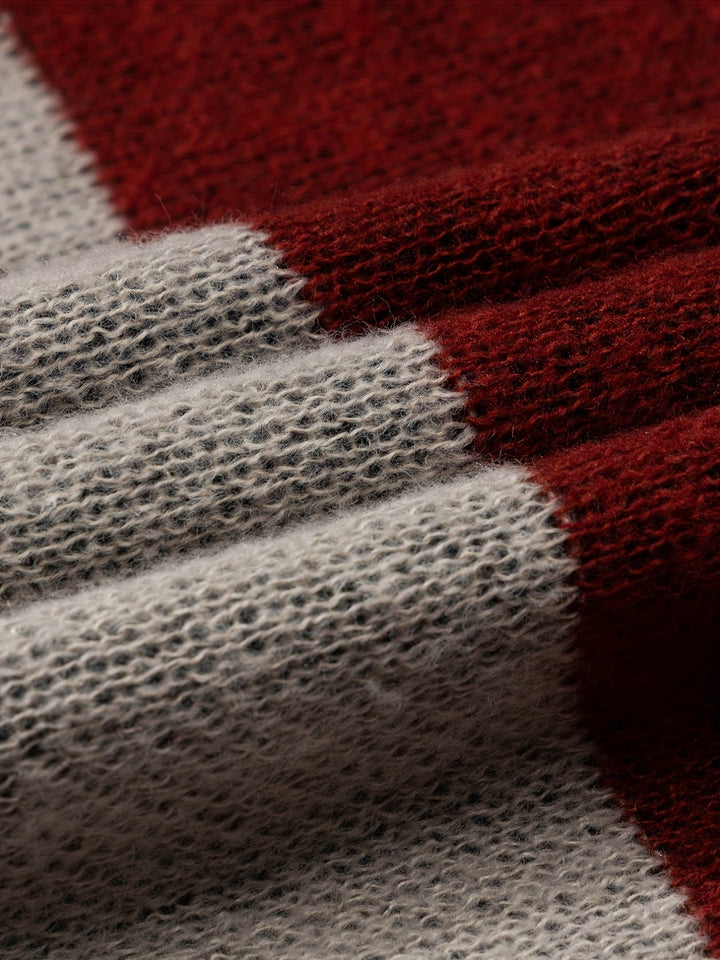 NORBERT | MEN'S STRIPED CREW NECK KNIT SWEATER 10