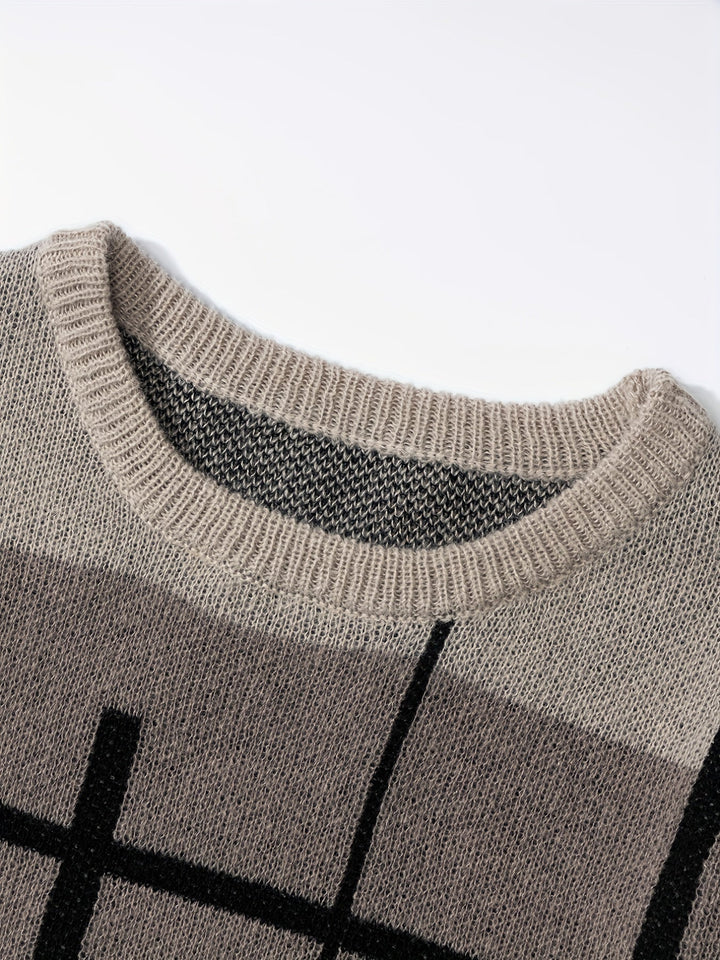 NORBERT | MEN'S STRIPED CREW NECK KNIT SWEATER 5