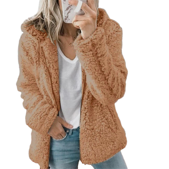 OCEANE | WOMEN'S FUZZY JACKET TEDDY SHERPA HOODED FLEECE 4