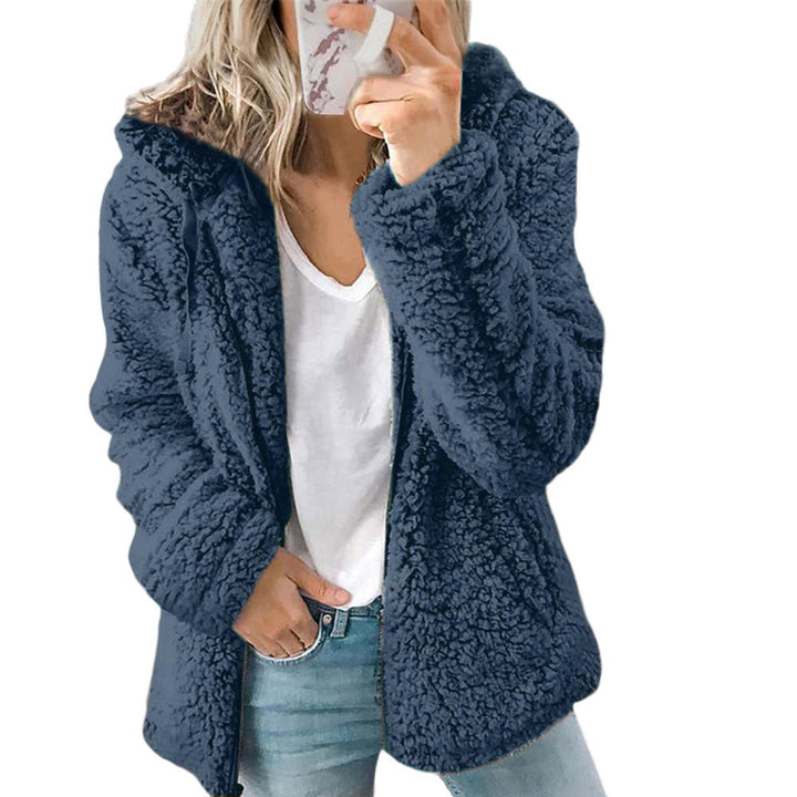 OCEANE | WOMEN'S FUZZY JACKET TEDDY SHERPA HOODED FLEECE 5