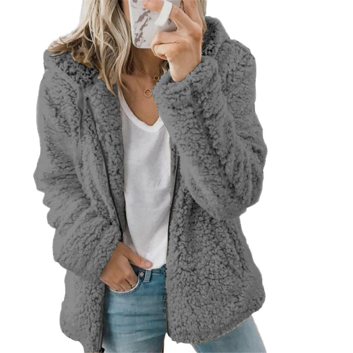 OCEANE | WOMEN'S FUZZY JACKET TEDDY SHERPA HOODED FLEECE 6